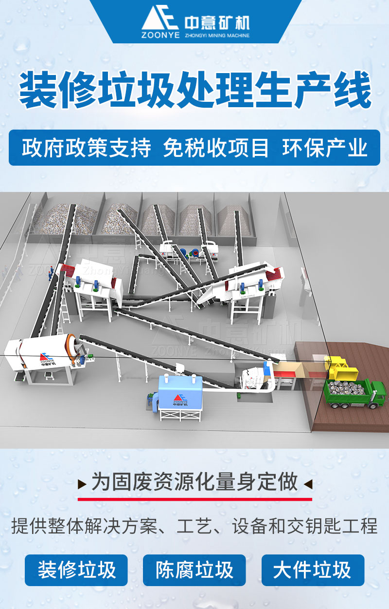 陈腐/装修/大件垃圾处理生产线